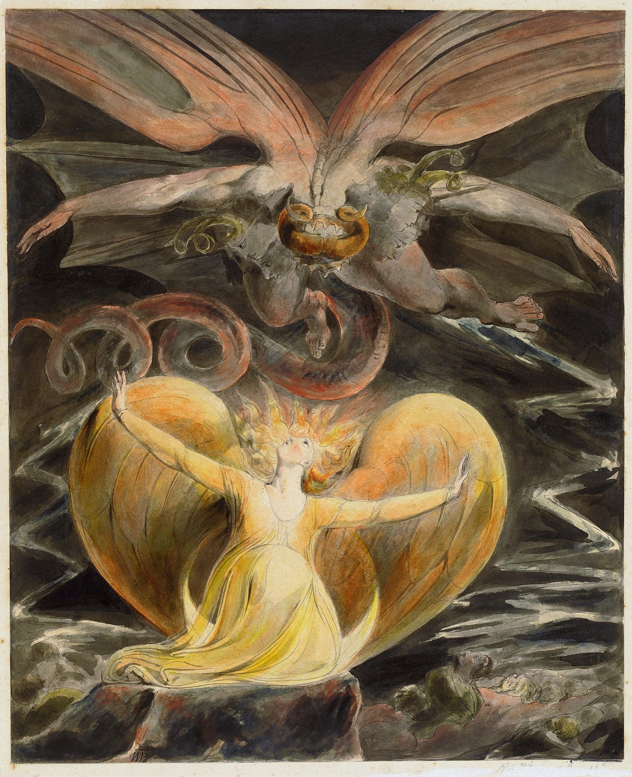 The Great Red Dragon and the Woman Clothed with the Sun — William Blake