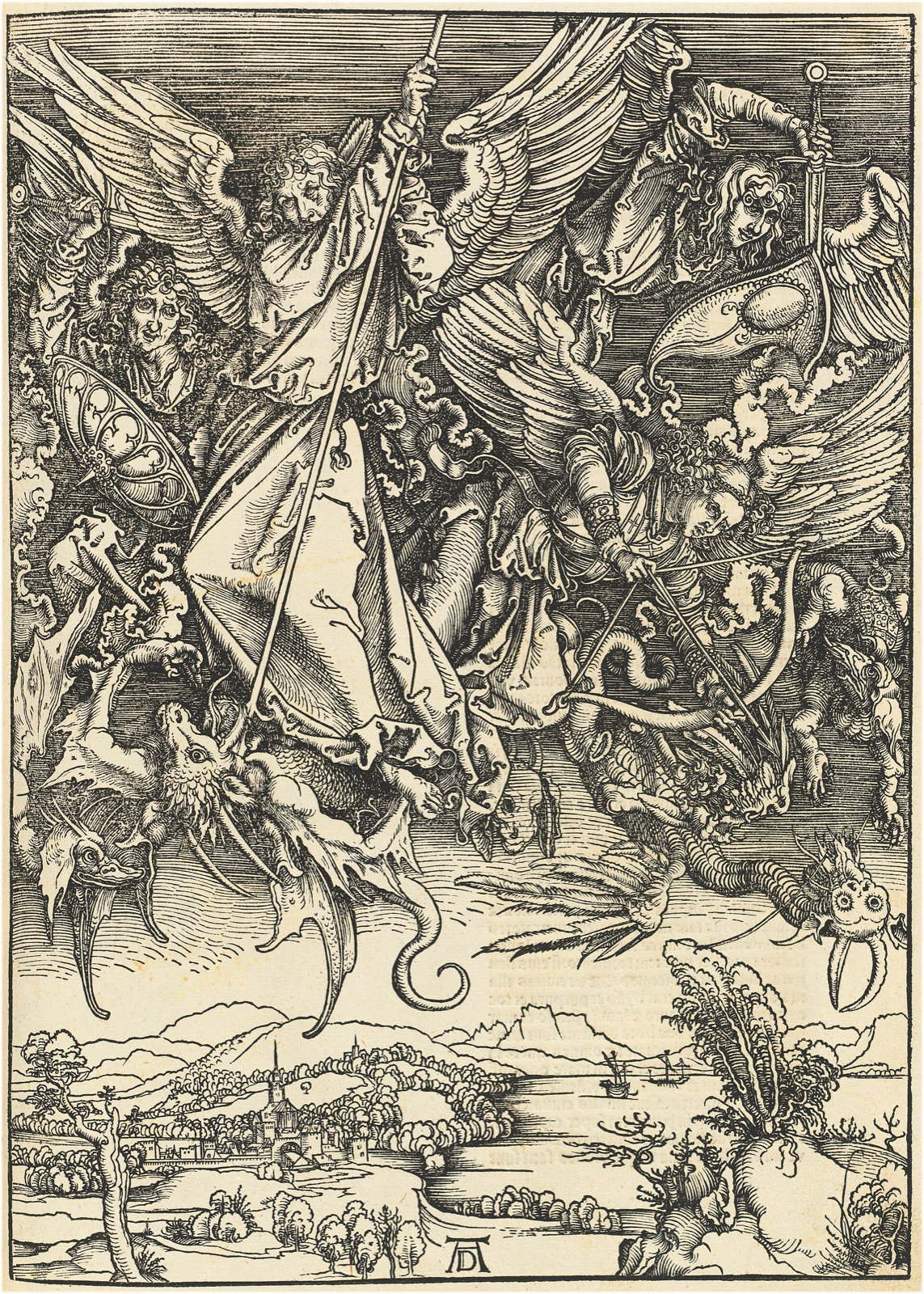 Saint Michael Fighting the Dragon — Albrecht Dürer